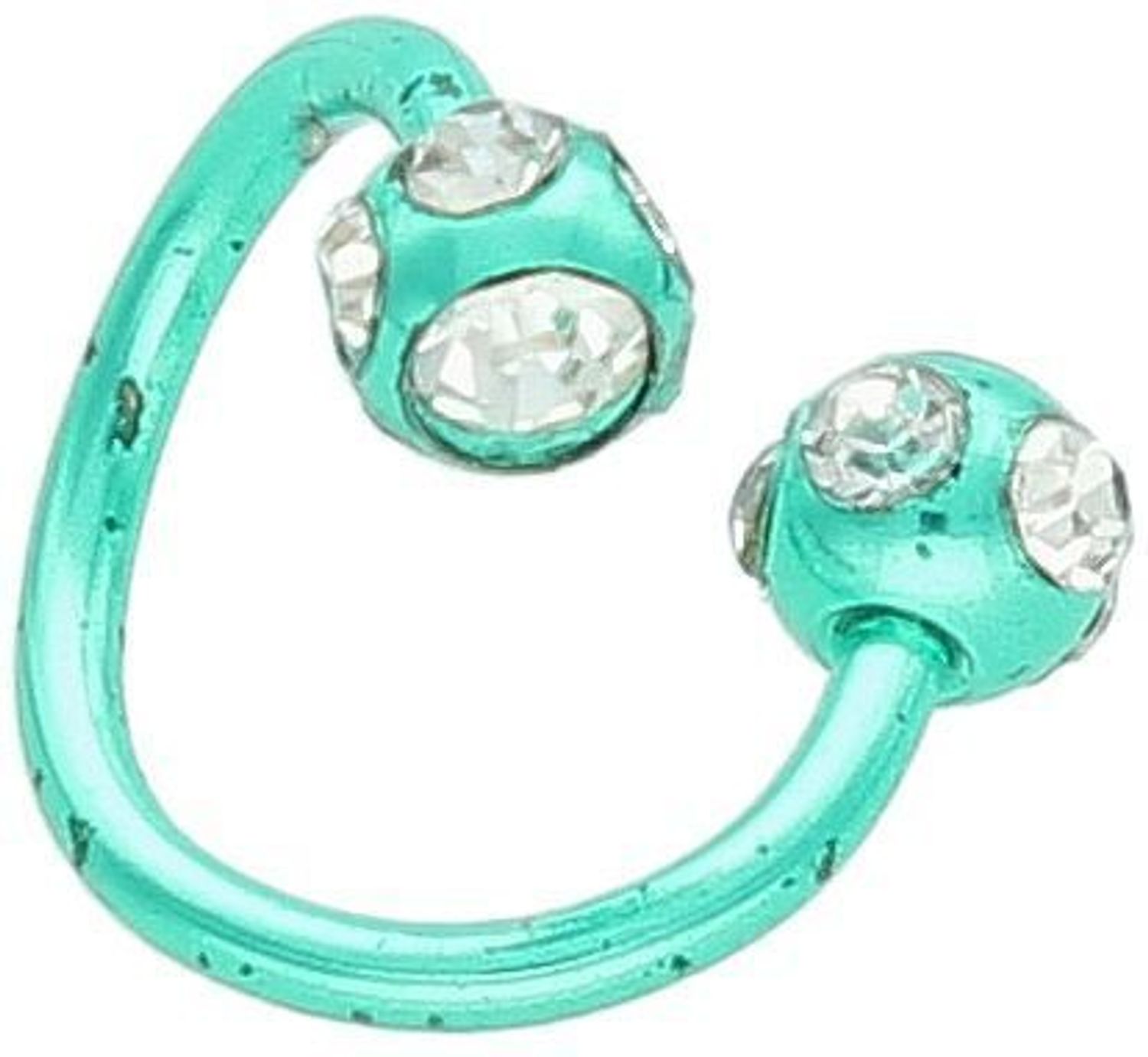 Kolczyk stalowy spirala czerwony z cyrkoniami KOS 05 Wyrazisty, nowoczesny i pełen charakteru – kolczyk stalowy typu spirala z białymi cyrkoniami to propozycja dla osób, które nie boją 1.jpg